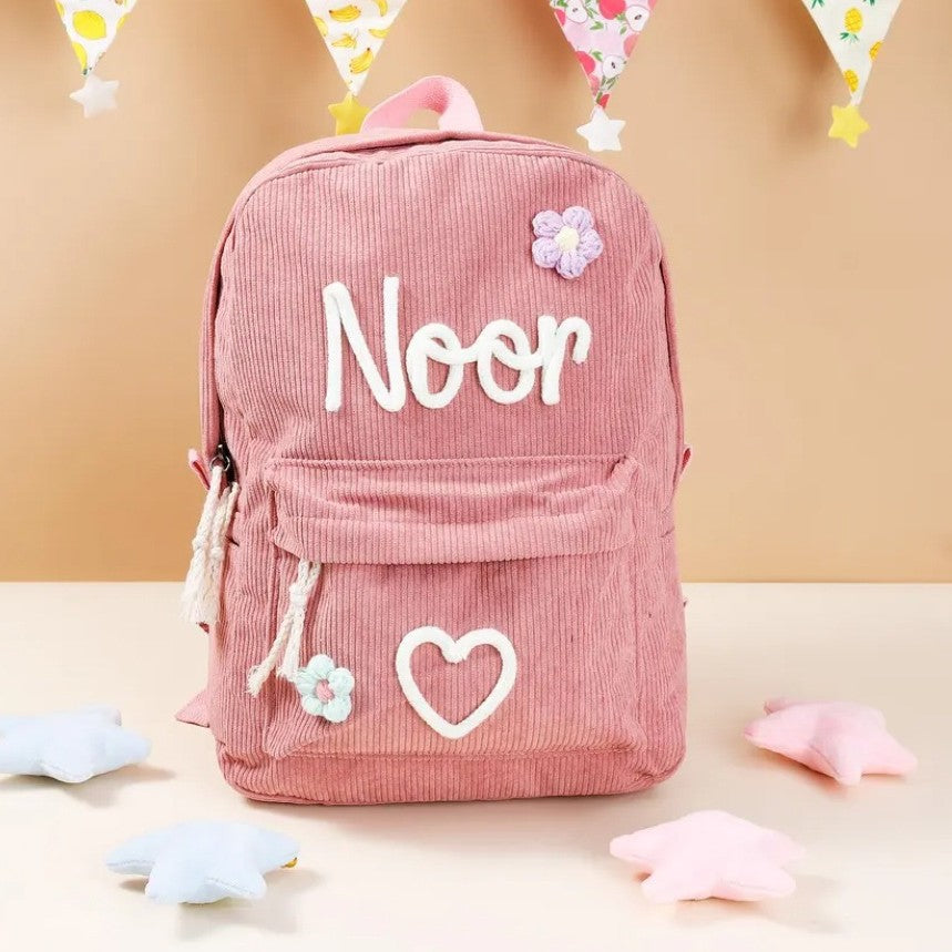 Customisable Velour Fabric Large Capacity Backpack