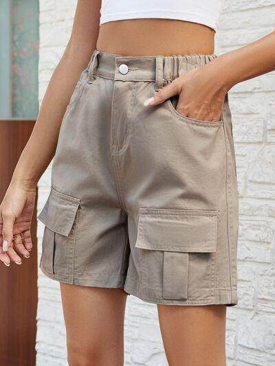Stylish Pocketed High Waist Denim Shorts for Women