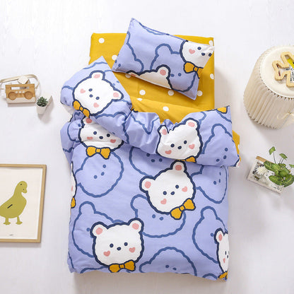 Cotton Kindergarten Three-piece Bedding Set