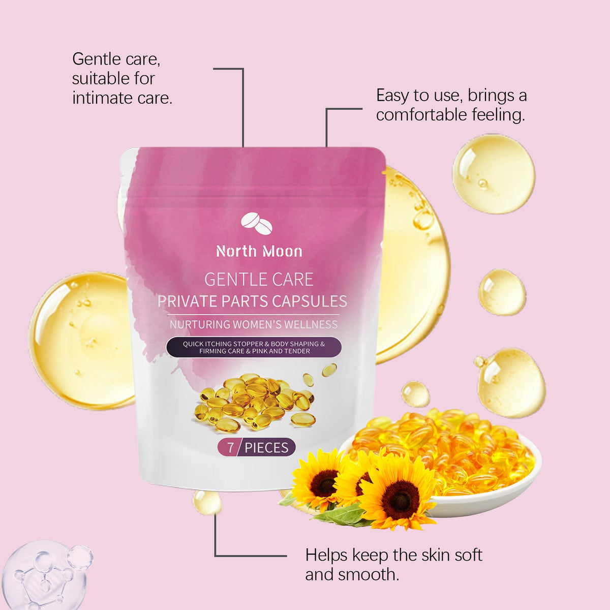 Women's Care Capsules Gentle nourishing women's body skin moisturizing daily care