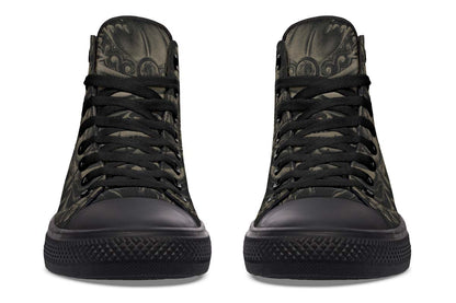 Printed Couple High Top Canvas Shoes