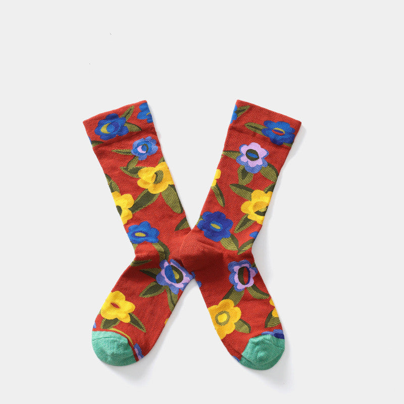 Cartoon graffiti socks