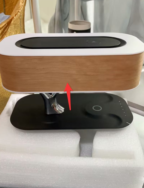 Creative Tree Light Table Lamp Bluetooth-Compatiable Music Speaker Bedside Light Dimmable Phone Wireless Charging Desk Lights