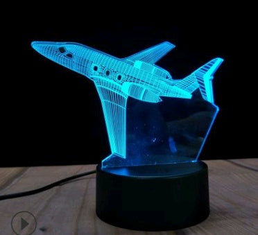LED 3D Owl Touch Table Lamp Colorful