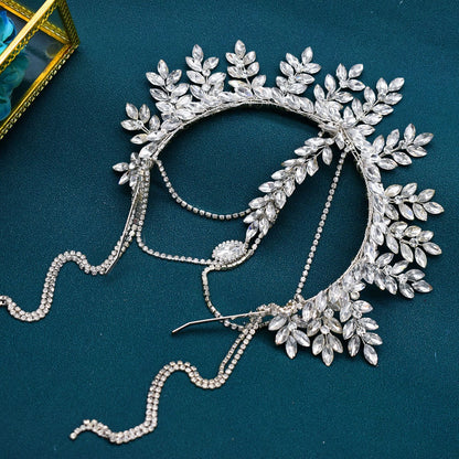 Bridal Rhinestone Wedding Gown Accessories Creative Hair-clipping Tassel Headband