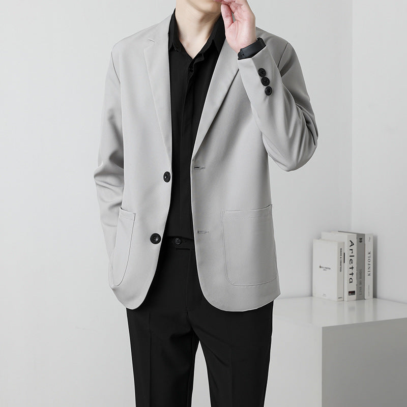 Summer Drapey Black Blazer For Men