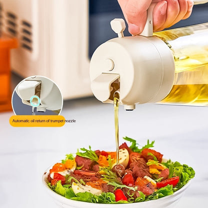 470ml Olive Oil Sprayer Dispenser 2-in-1 Glass Bottle