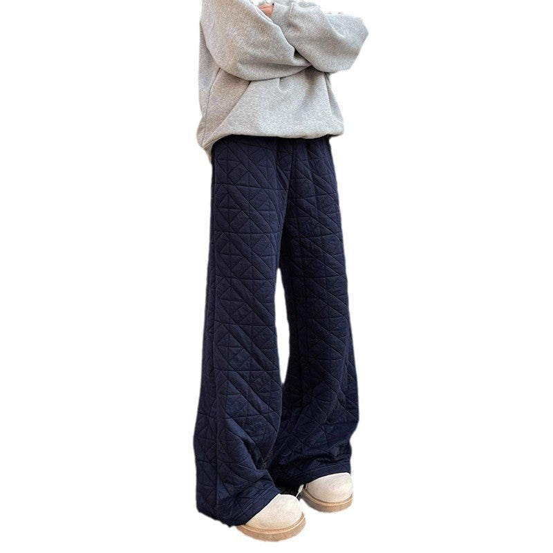 Loose-fit, Figure-flattering Drawstring Wide-leg Casual Pants