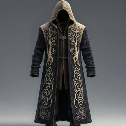 Mens Mid-Length Digital-Print Abstract Cape