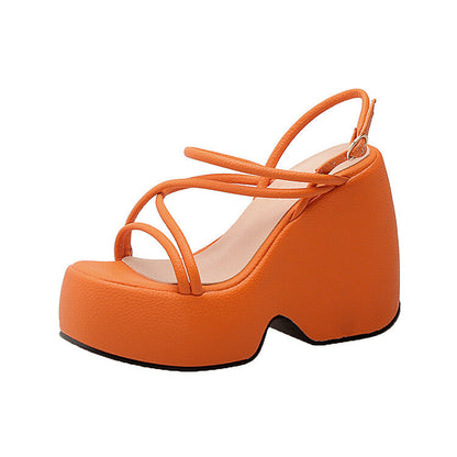 Womens Summer Platform Open-Toe Sandals