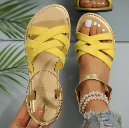 Womens Flat Velvet-lined Casual Sandals