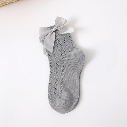 Hollow Loop Mesh Calf Socks For Children