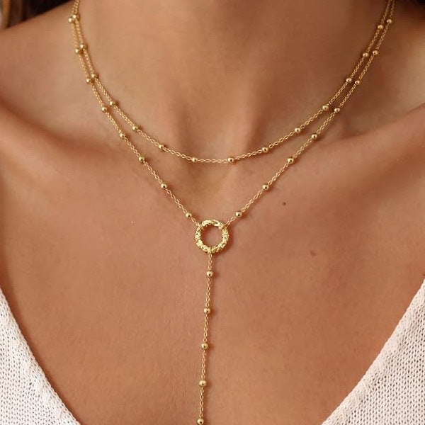 Elegant Sun And Moon Pendant Necklace