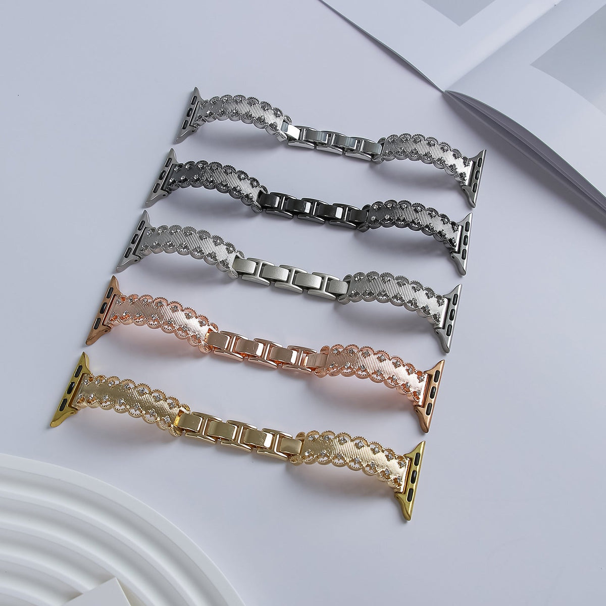Lace Zircon Watch Strap Suitable For IWatch S10  Xiaomi Mi Band 9 108Pro Xiaomi 10