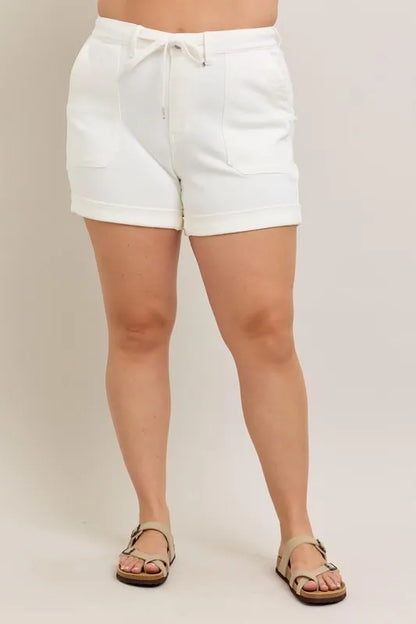 Judy Blue Full Size High Waist Cuff Denim Shorts Plus Size
