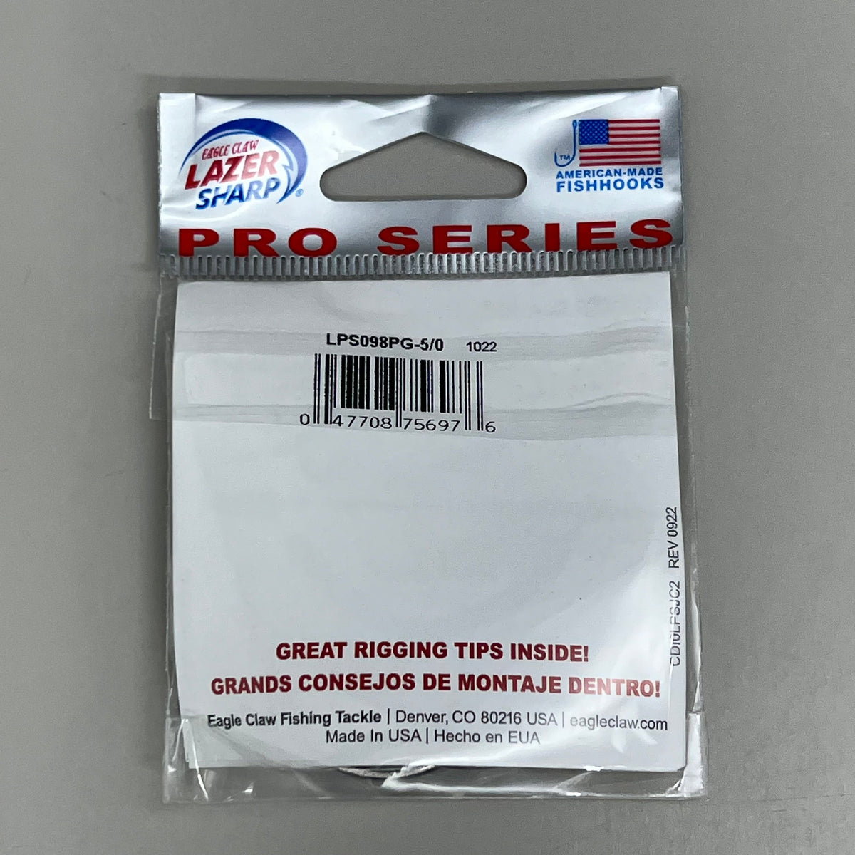 EAGLE CLAW (5 PACK) Round Bend EWG Worm Hook Platinum Blk #5/0 12pc LPS098PG-5/0