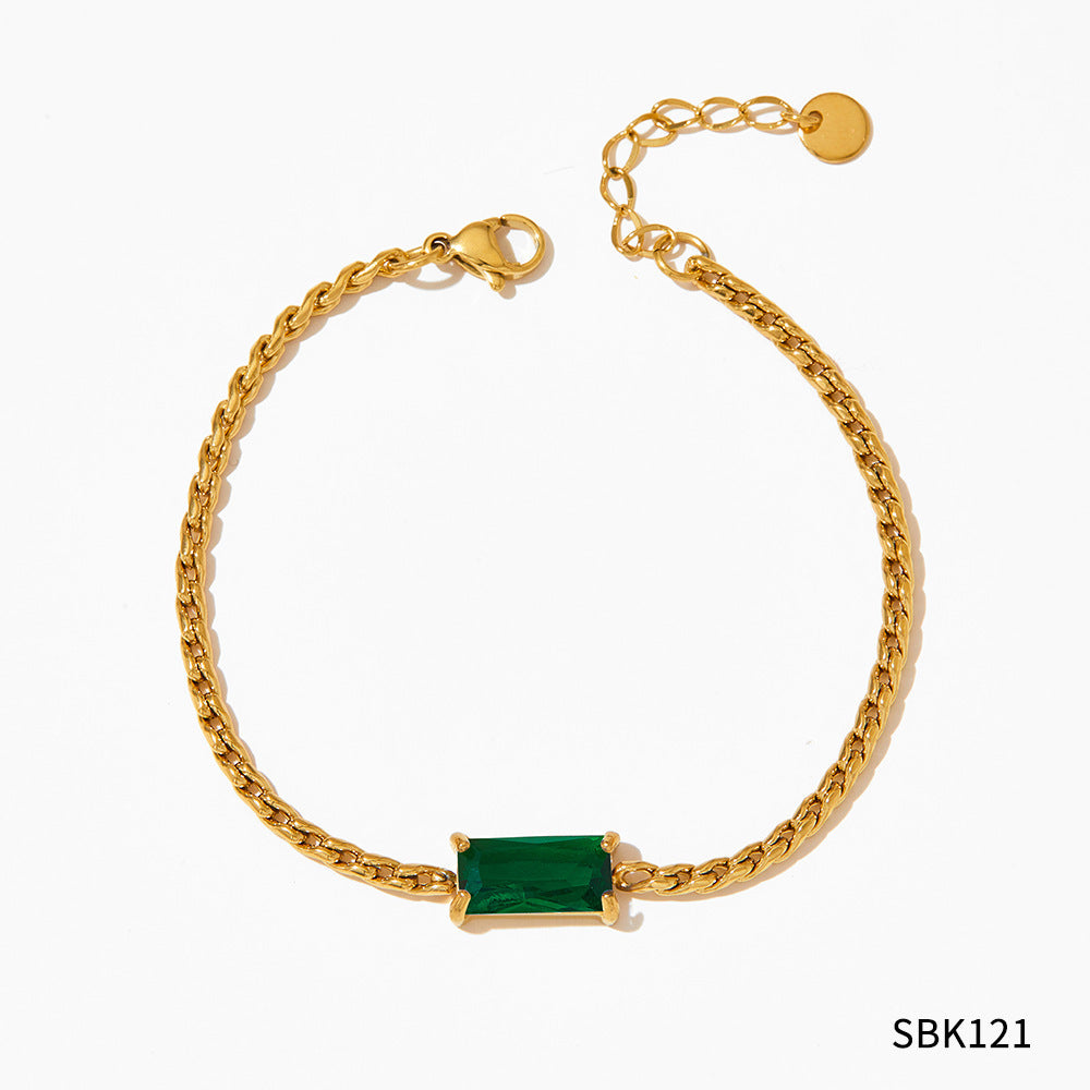 Simple Collarbone Necklace & Bracelet Set