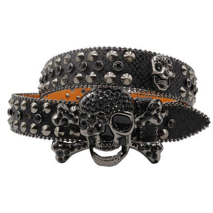 Women's Rhinestone Snake Pattern Belt