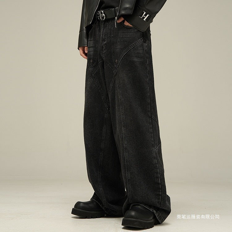 American-style Niche Loose-fit Pants For Men, With A Minimalist And Cool Aesthetic