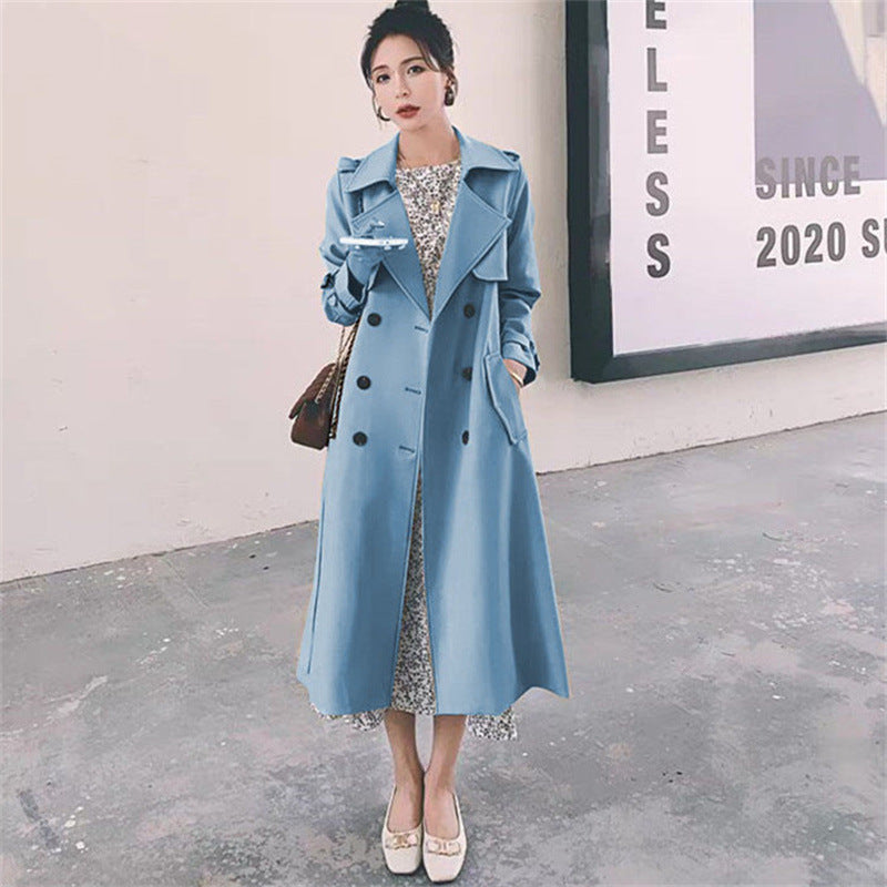 British-style Trendy Khaki Trench Coat