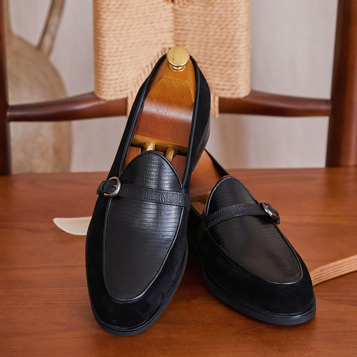 Leather Handmade British-Style Vintage Mens Loafers