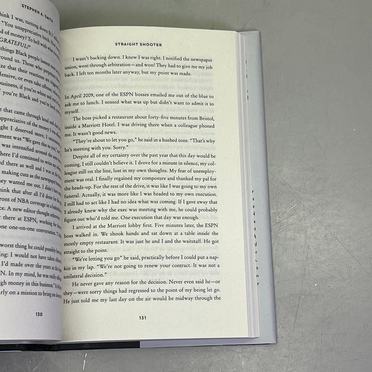 STRIAGHT SHOOTER  A Memoir Of Second Chances & First Takes Hardcover Book