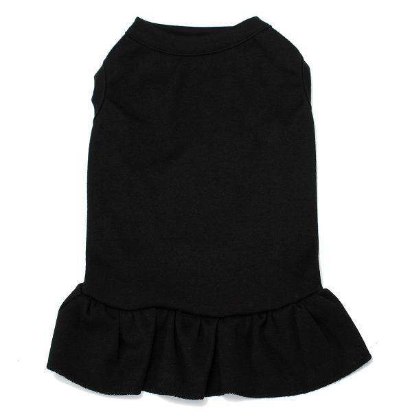 Solid Color Cotton Ruffle Dress Pet Clothes