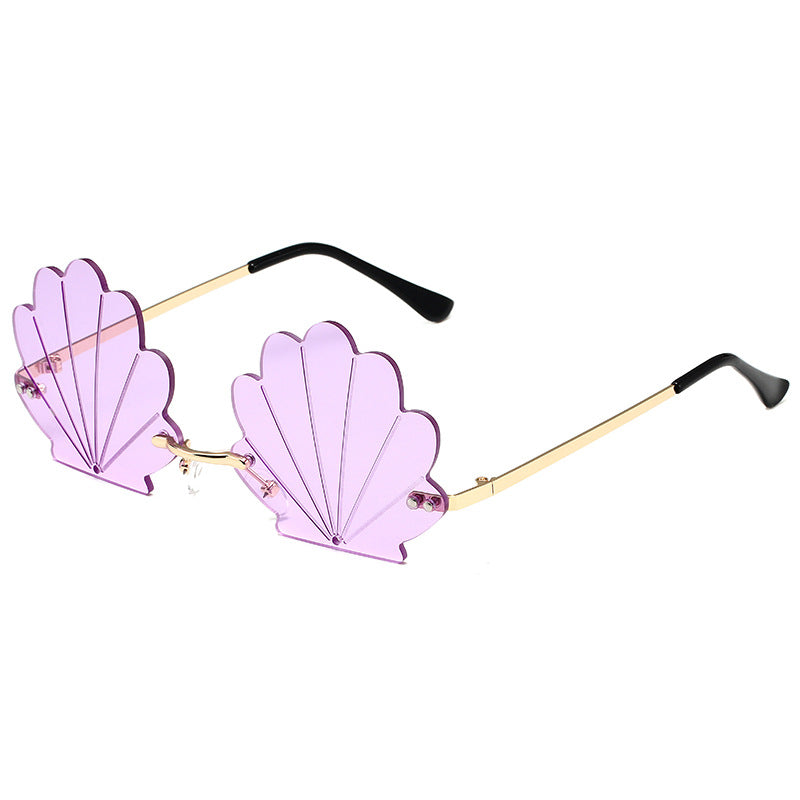 Frameless Shell Glasses Ball Funny Sunglasses