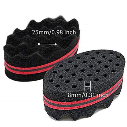 Wave-Shaped Sponge Hair Twist Brush