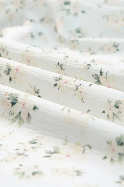 Floral Smocked Short Puff Sleeve Maxi Dress