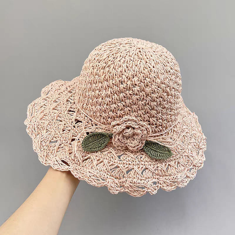Foldable Floral Straw Sun Hat