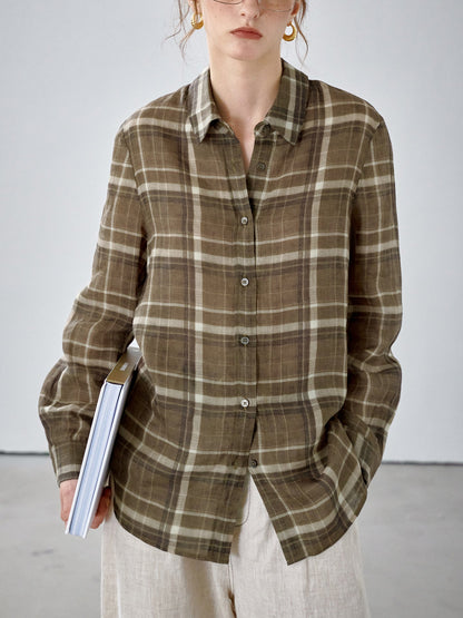 Plaid Button-Down Shirt
