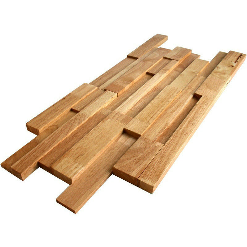 Retro 3d Solid Wood Mosaic Patch Stereo Background Wall
