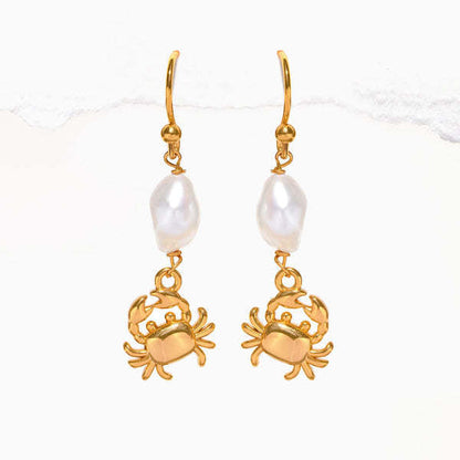 Threaded Pearl Stainless Steel Earrings