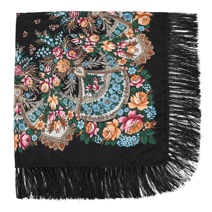 Shade And Sunscreen Printed Fringed Shawl