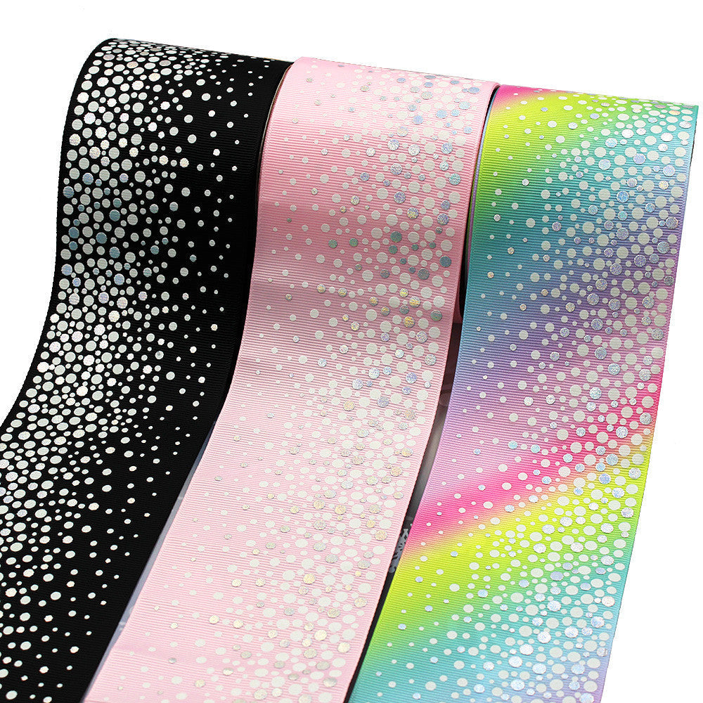 75mm Luminous Rainbow Bow - Fluorescent Ribbon