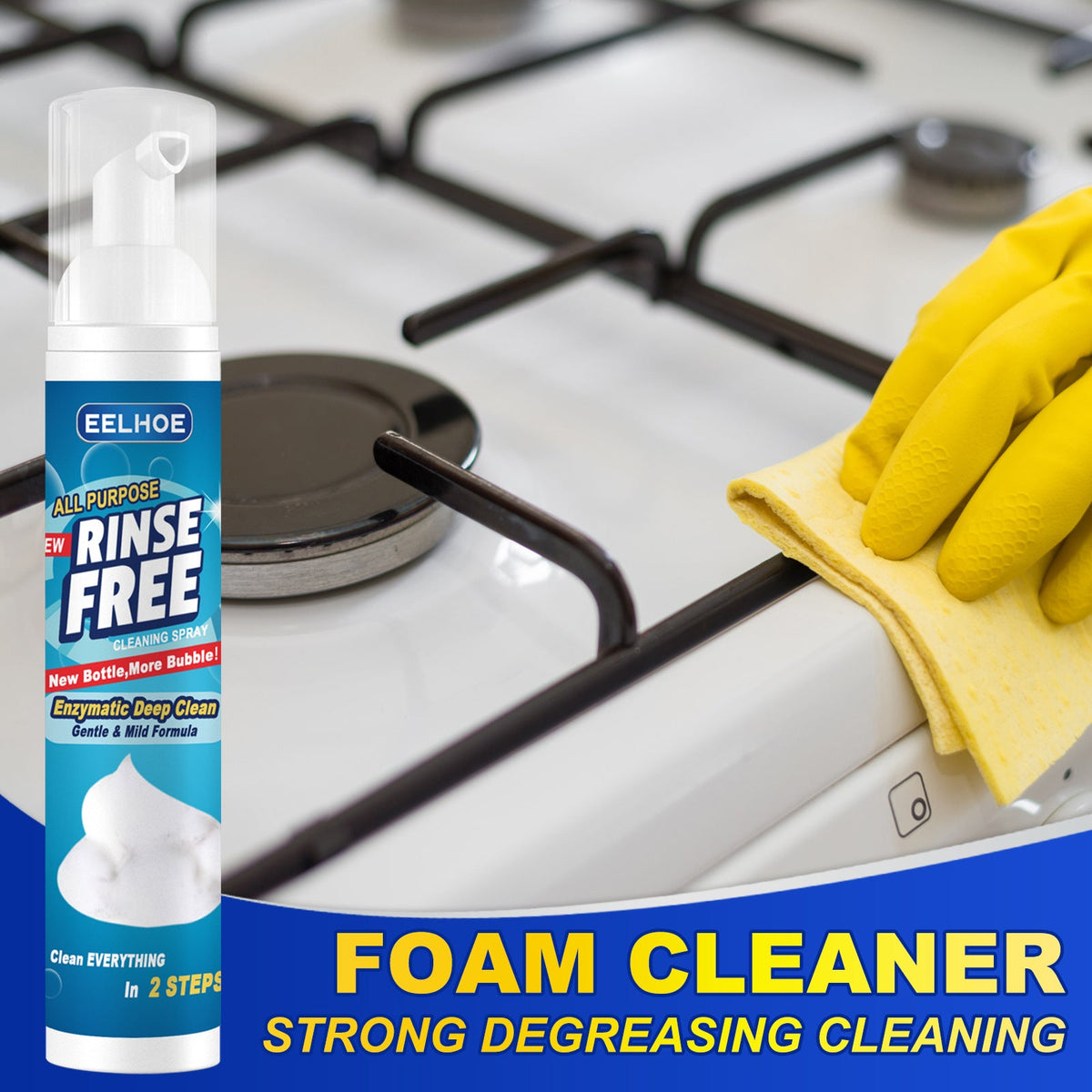 Heavy Grease Kitchen Foam Cleaner, Multi-Purpose Stove Hood To Remove Rust Stains Kitchen Utensils Oil Stains