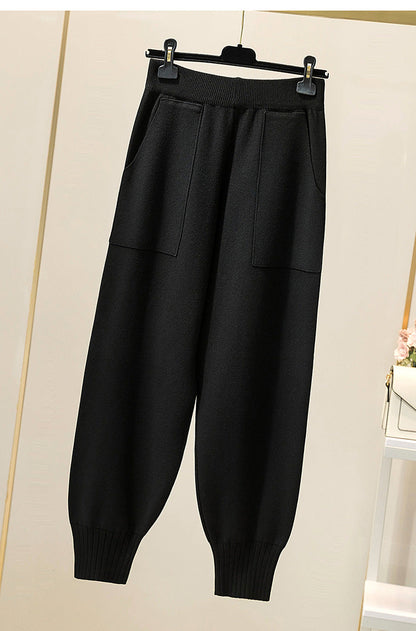 Plus-sized Plus Size Wool Grandma's Pants Women