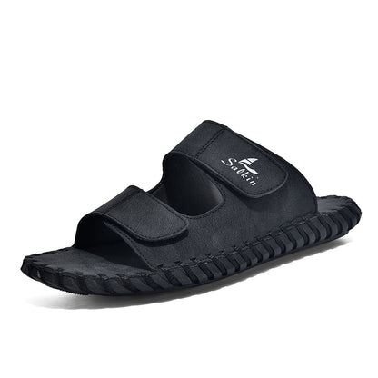 Men's Casual Outdoor Leather Slippers
