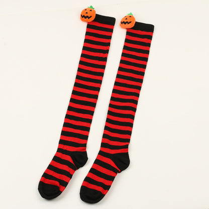 Cartoon Devil Over Knee Socks Women