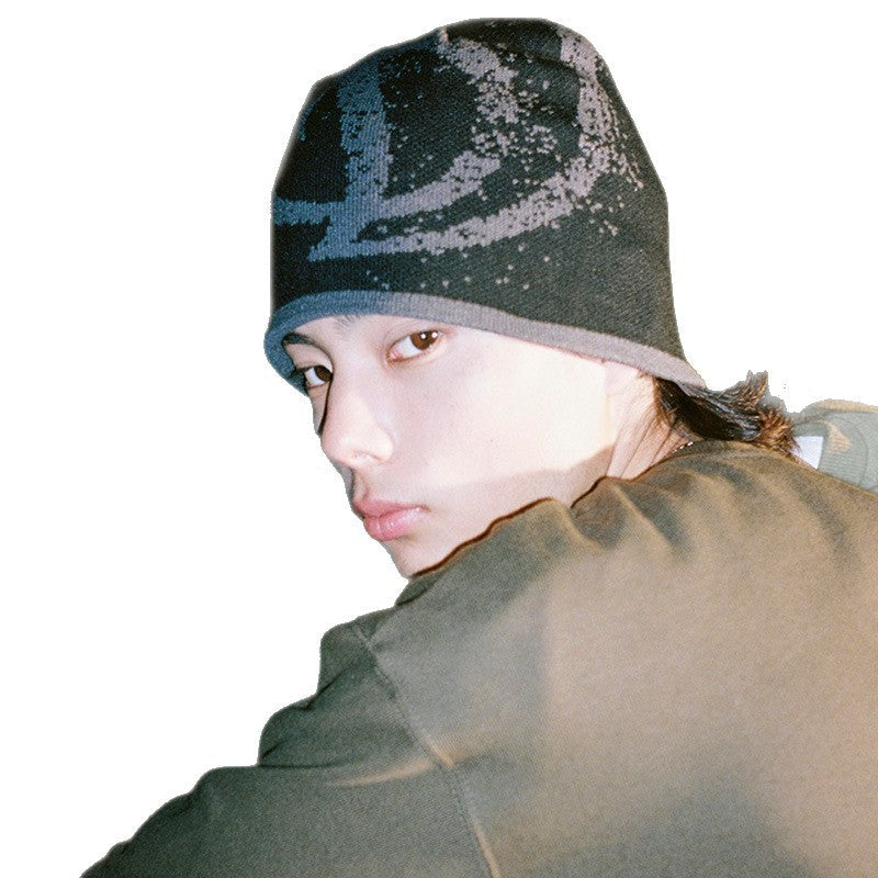 Slimming Figure-flattering Beret Knit Reversible Korean-style Vintage Knit Cap