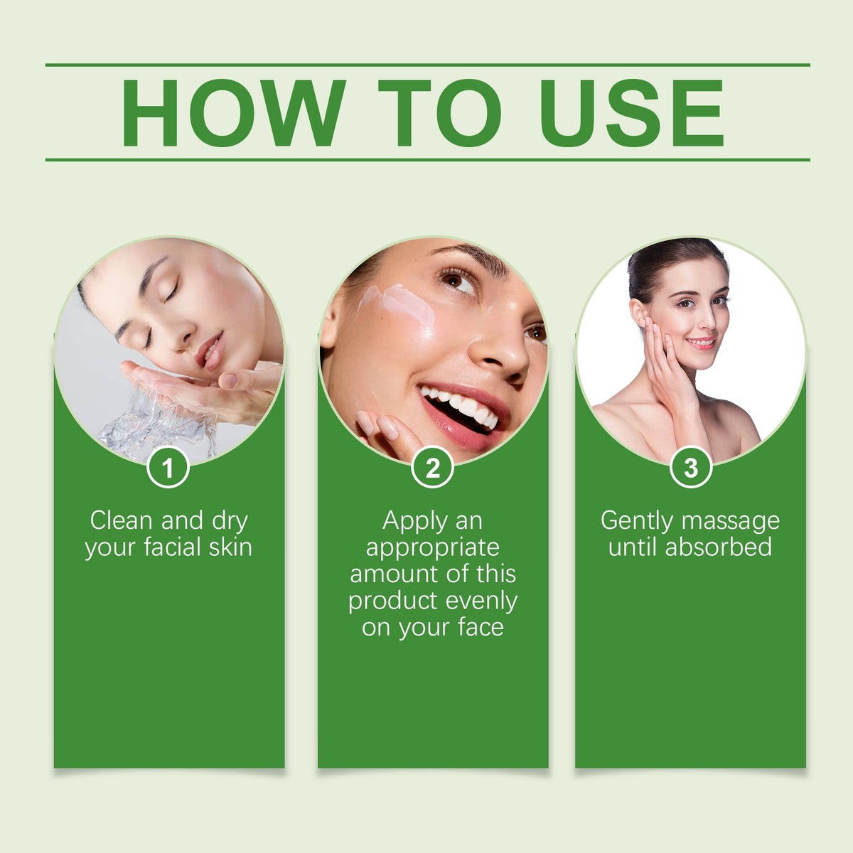 Green Tea Moisturizing Face Cream Gloss Oil Control Clean Balance Skin Moisturizing Moisturizing Skincare Set