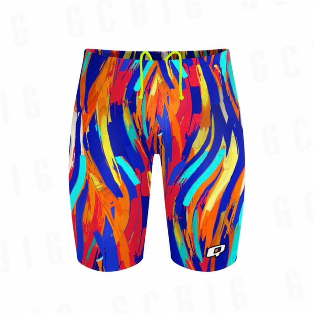 Men's Flat-crease Swim Trunks, Quick-drying Beach Shorts