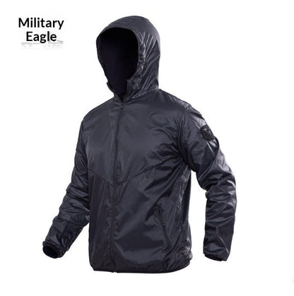 Quick-drying Camouflage Skin Suit Tactical Hooded Outdoor Windbreaker With Breathable Design