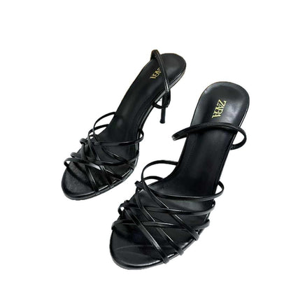 Women's Open-toe High-heeled Pointed-toe Strappy Sandals