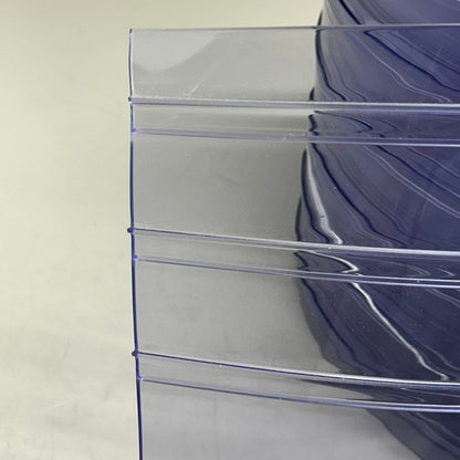 Bulk Roll Of Ribbed Flexible PVC Material 100' Blue Tint