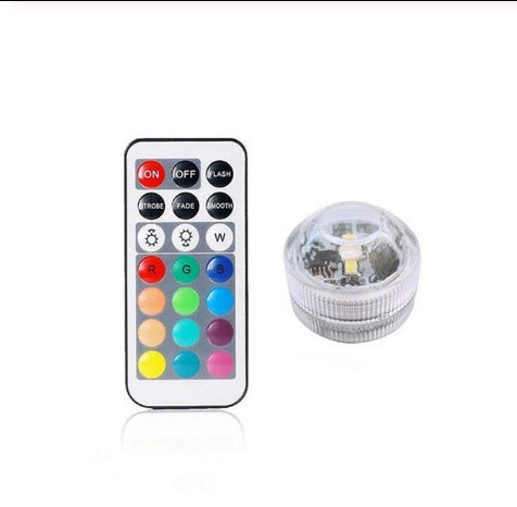 Remote control diving light 3CM diamond twist full color red green blue white warm white waterproof LED light
