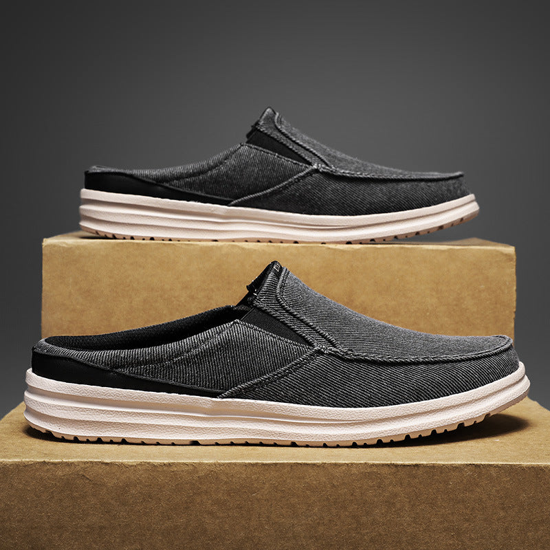 Plus-size Mens Casual Canvas Shoes Springsummer Slip-on Canvas Loafers