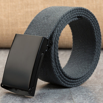 Snap-Clasp Canvas Mens Candy-Colored Belt
