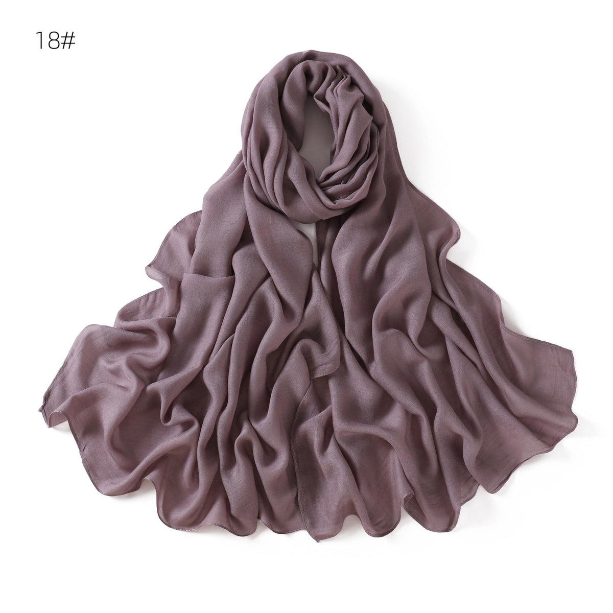 Modal Solid-color Thin-edged Breathable Headscarf
